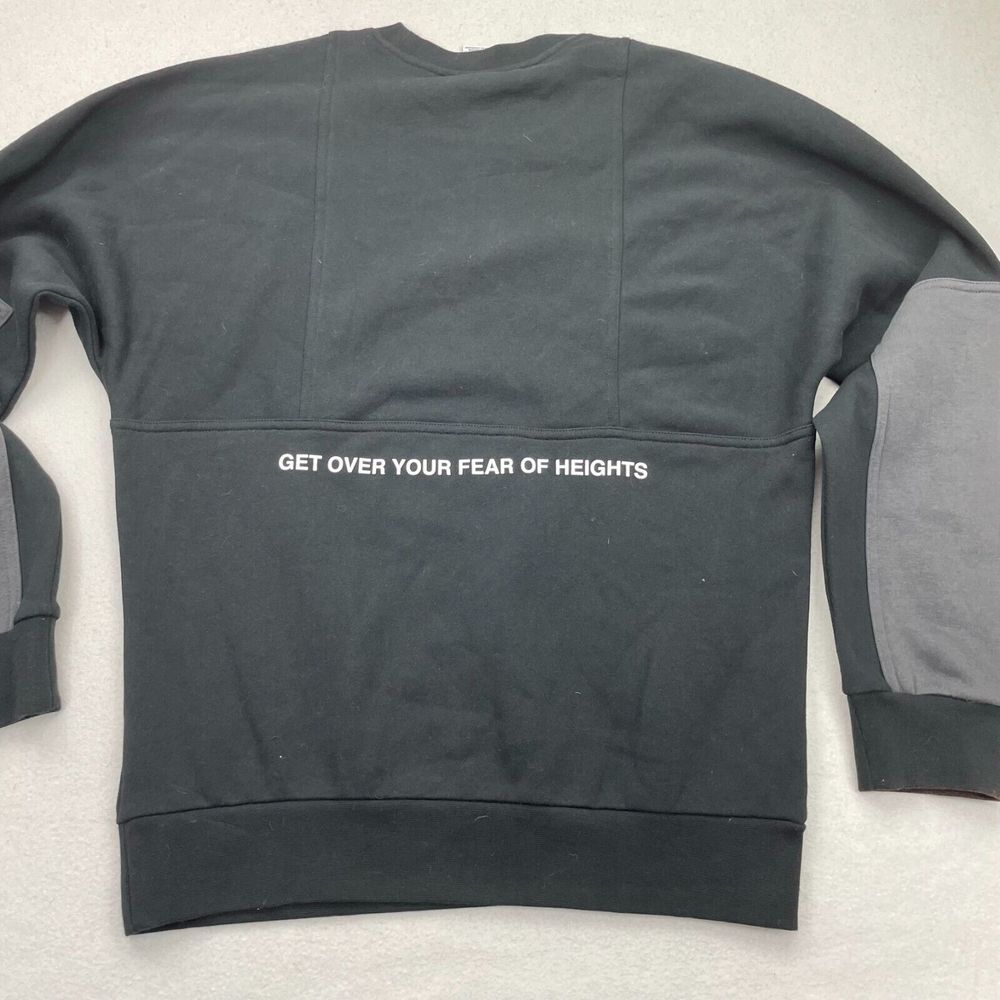 Nike Air Get Over Your Fear Of Heights Sweatshirt Black Crew Neck Small - Picture 10 of 12